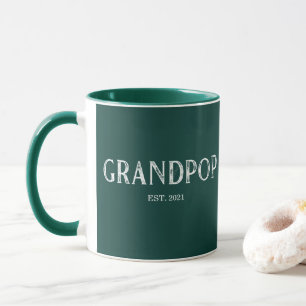 Mug Vert Chasseur Grandpop Année de création