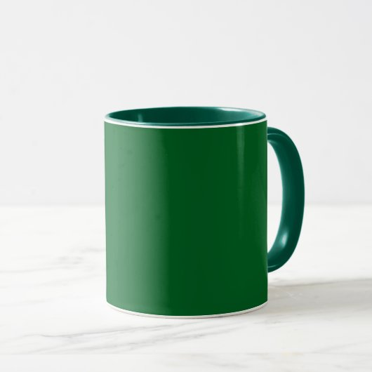 Mug Vert chasseur, teinte riche profonde, (Devant droit)