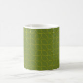 Mug Vert, cool, tendance, abstraction foliaire ludique (Centre)