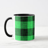 Mug Vert Croix à carreaux Noir Buffalo Check (Gauche)