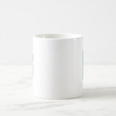 Mug Vert cyan Grande Lettre Initiale Monogramme Modern (Centre)