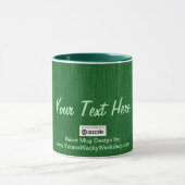 Mug Vert de base, votre texte ici (Centre)