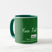 Mug Vert de base, votre texte ici (Devant gauche)