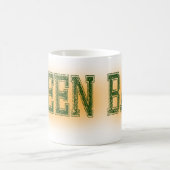 Mug Vert de Green Bay et grunge d'or (Centre)