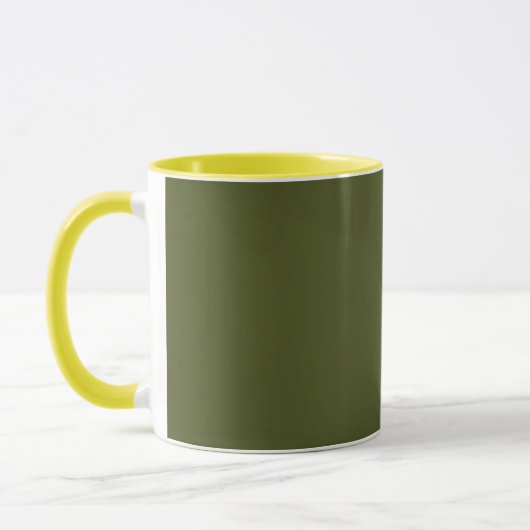 Mug Vert de l'armée (couleur solide) (Gauche)