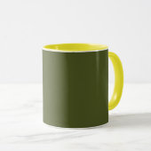 Mug Vert de l'armée (couleur solide) (Devant droit)
