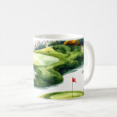 Mug Vert de putting de golf (Devant droit)