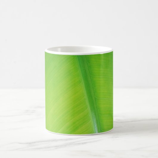 Mug Vert dégradé de la feuille de bananier Nom du moti (Centre)