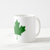 Mug Vert DkTransp de feuille d'érable les cadeaux de (Devant droit)