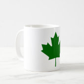 Mug Vert DkTransp de feuille d'érable les cadeaux de (Devant gauche)
