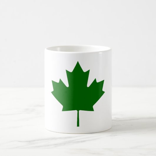 Mug Vert DkTransp de feuille d'érable les cadeaux de (Centre)