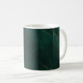 Mug Vert émeraude et or Marbre Texture Luxe (Devant droit)