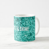 Mug Vert émeraude scintillant (Devant droit)