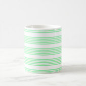 Mug Vert et blanc cinq bandes motif (Centre)