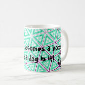 Mug Vert et pourpre Une maison devient une maison avec (Devant droit)