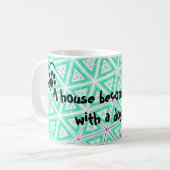 Mug Vert et pourpre Une maison devient une maison avec (Devant gauche)