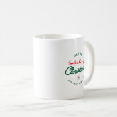 Mug Vert et rouge artisanal (Devant droit)