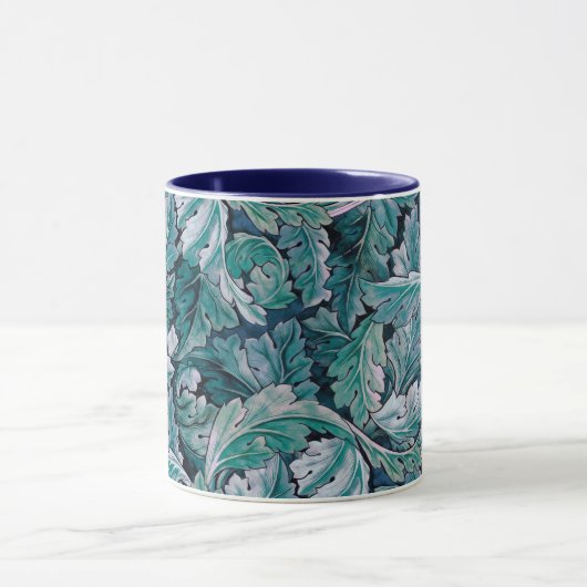 Mug Vert et Turquoise Feuilles Morris (Centre)