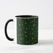 Mug Vert étoile rayure fêtes de Noël (Gauche)