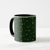 Mug Vert étoile rayure fêtes de Noël (Devant gauche)