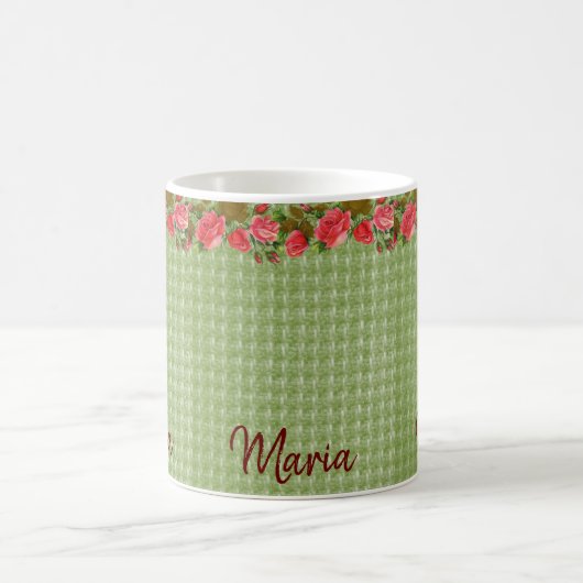 Mug vert floral (Centre)