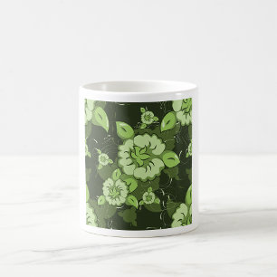 Mug vert floral