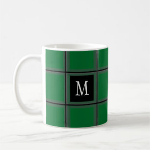 Mug Vert foncé et gris personnalisé unique première tr