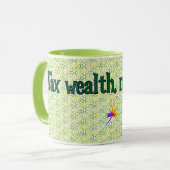 Mug Vert Géométrique Gras "Poids fiscal, pas travail" (Devant gauche)