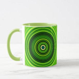 Mug Vert géométrique Mandala-25436