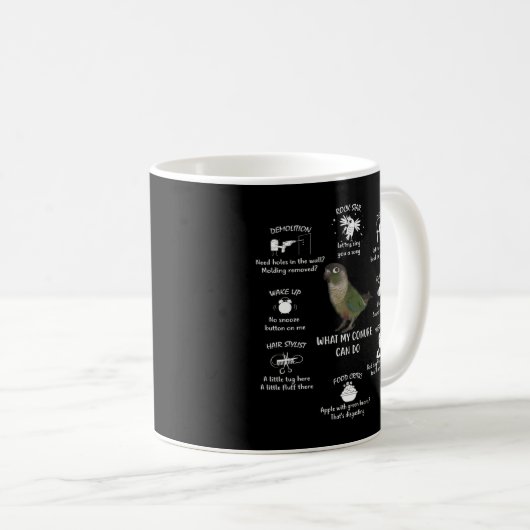 Mug Vert Joue Conure Talent Vert Joue Conure (Devant droit)