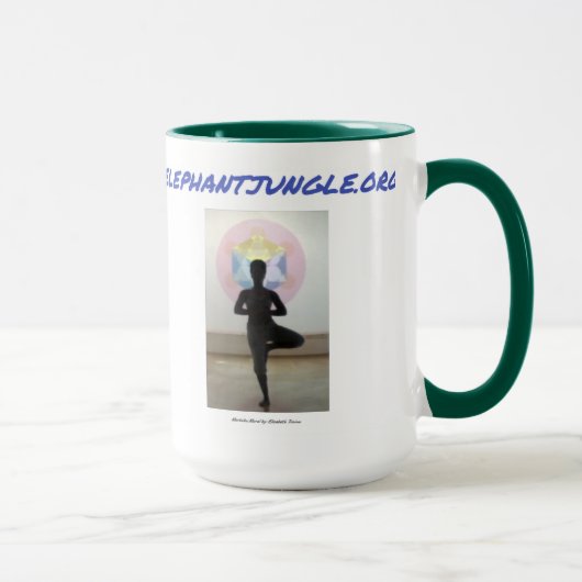 Mug Vert jungle éléphant (Droite)