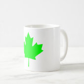 Mug Vert LtTransp de feuille d'érable les cadeaux de (Devant droit)