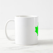 Mug Vert LtTransp de feuille d'érable les cadeaux de (Gauche)