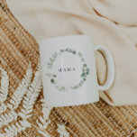 Mug vert "MAMA"<br><div class="desc">Il s'agit d'un simple et élégant eucalyptus "mama" mug d'éléments de verdure couleur et une police moderne. Modifiez tous les termes et toutes les couleurs* sur ce modèle de programme de mariage. * la couleur de l'aquarelle verte ne sont pas modifiables // Pour les articles correspondants, visitez la collection "ASHTON"...</div>