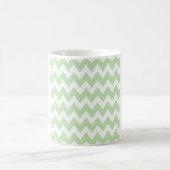 Mug Vert Menthe Douce Chevron – Zigzag Blanc Propre (Centre)
