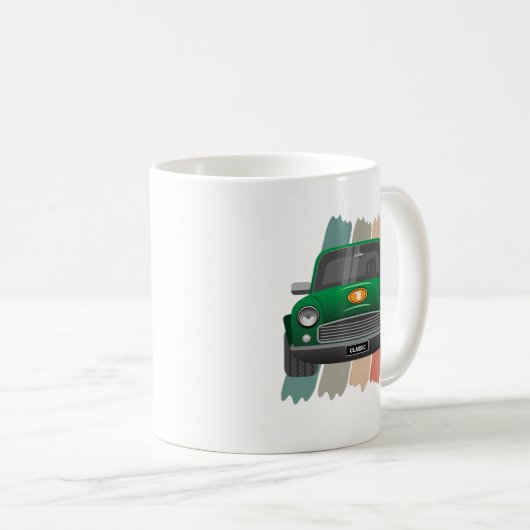 Mug Vert mini voiture classique (Devant droit)