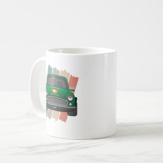 Mug Vert mini voiture classique (Devant gauche)