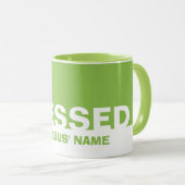 Mug Vert Moderne BÉNÉFICIÉ Dans Le Nom De Jésus Chréti (Devant droit)