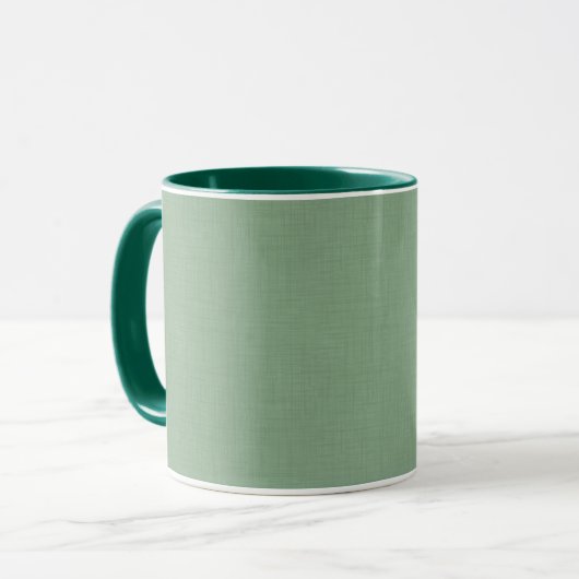 Mug Vert muet texturé. (Devant gauche)