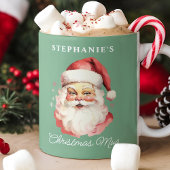 Mug Vert Noël Saint-Nicolas Rétro Vintage Noël