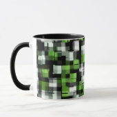 Mug Vert noir blanc Motif moderne (Gauche)
