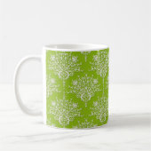 Mug Vert olive et damas blanc (Gauche)