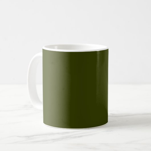 Mug Vert olive foncé (couleur solide) (Devant gauche)