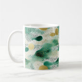 Mug Vert Or Blanc Abstrait (Gauche)