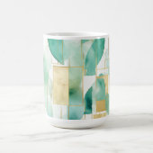 Mug Vert Or blanc Abstrait (Centre)