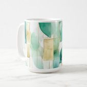 Mug Vert Or blanc Abstrait (Devant gauche)
