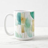 Mug Vert Or blanc Abstrait (Gauche)