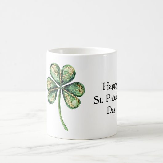 Mug Vert Or Glitz Trèfle Saint-Patrick (Centre)