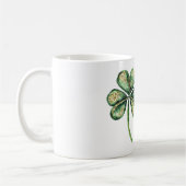 Mug Vert Or Glitz Trèfle Saint-Patrick (Gauche)