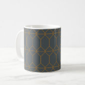 Mug Vert, or, simple, rétro, élégante illustration (Devant gauche)